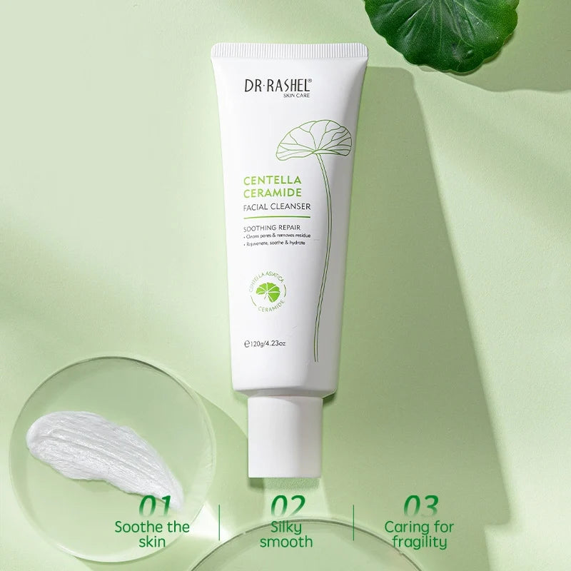 DR.RASHEL Centella & Ceramide Facial Cleanser | Soothing Repair | Deep Cleansing & Oil Control | 120g