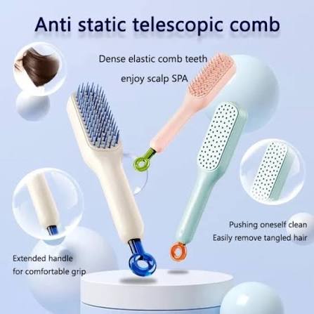 3D Self-Cleaning Hair Brush | Retractable Airbag Scalp Massager