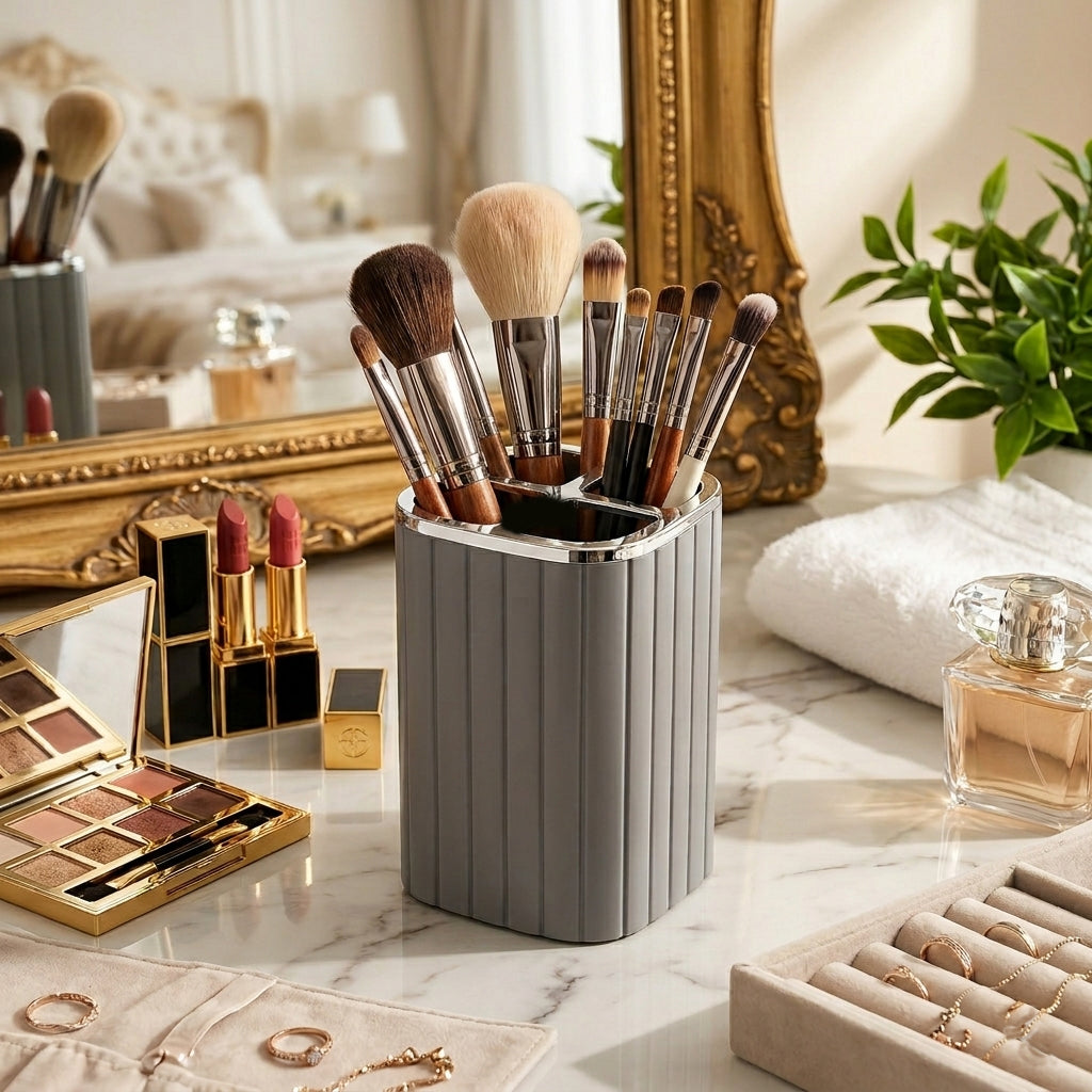 Multi-Purpose Plastic Toothpaste & Cosmetic Brush Holder