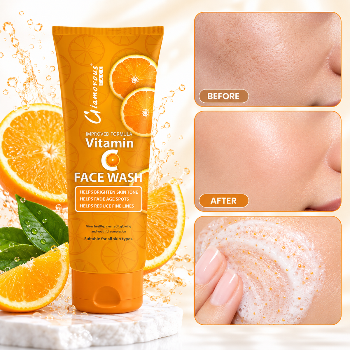 Glamorous Face Radiant Glow Vitamin C Face Wash