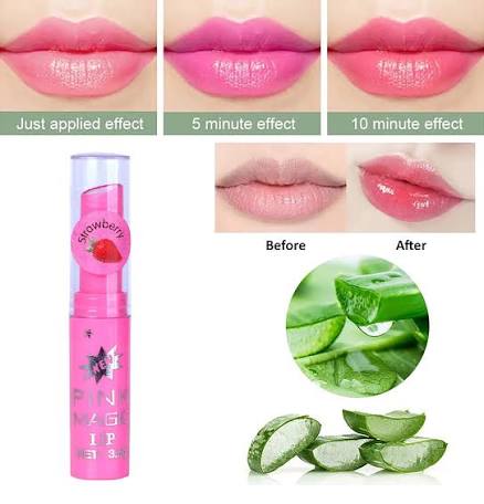 1 PC Pink Magic Color-Changing Lipstick β Strawberry Lip Balm