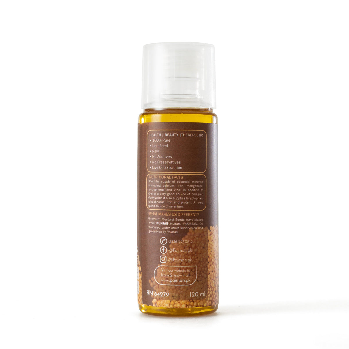Pure Cold-Pressed Yellow Mustard Oil for Hair & Joints