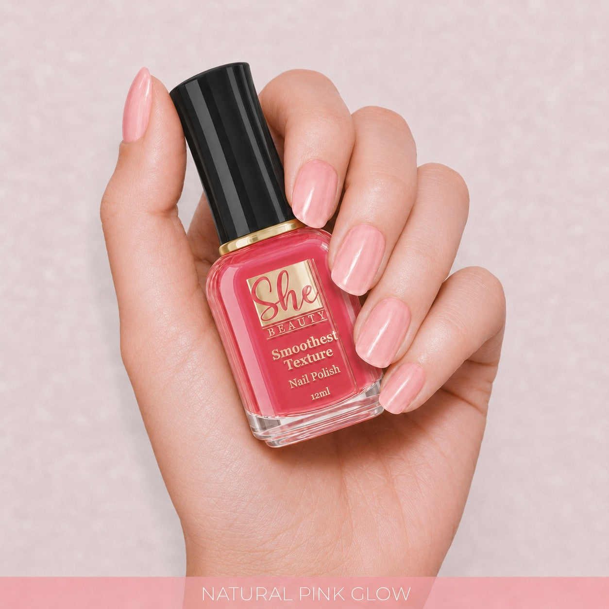 She Beauty Nail Polish - Smoothest Texture - Natural Pink Glow