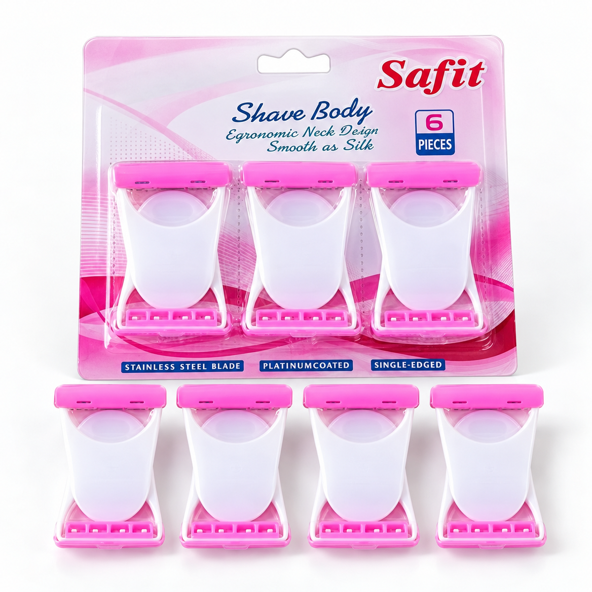 Safit Razor for Women Pack of 6 Gentle & Smooth Body Razor