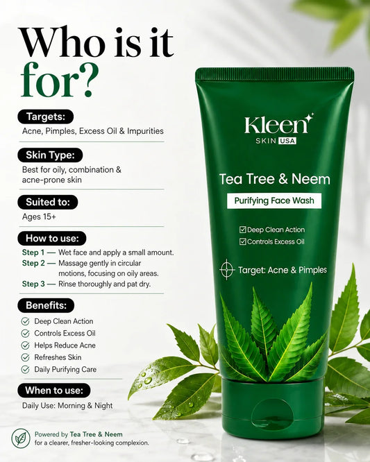 Kleen Tea Tree & Neem Purifying Face Wash
