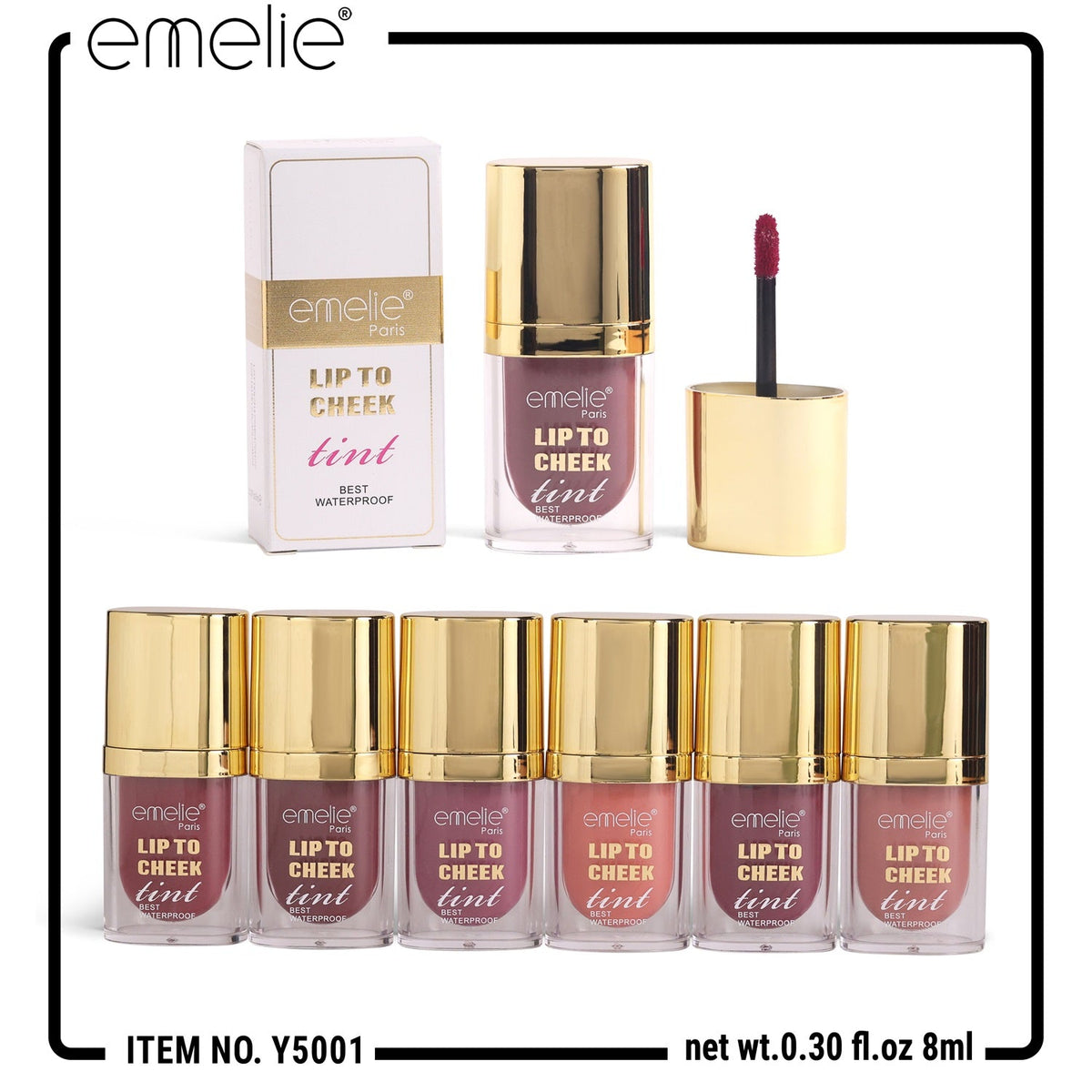 Lip to Cheek Tint - Best Waterproof Multi-Use Lip & Blush Stain