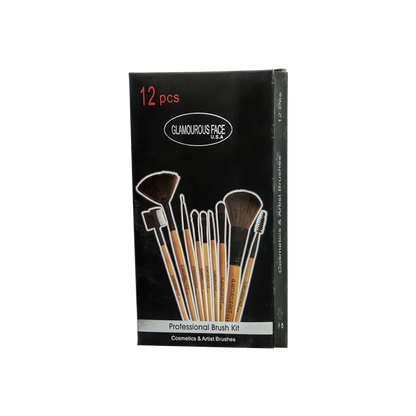 Glamorous Face 12 Piece Leather Brushset
