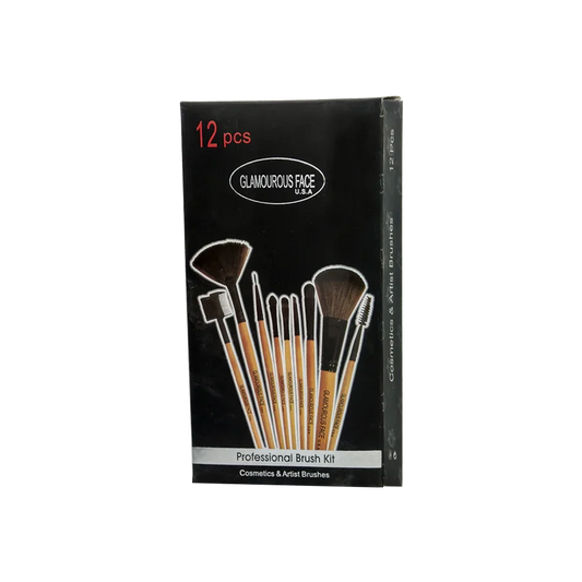 Glamorous Face 12 Piece Leather Brushset