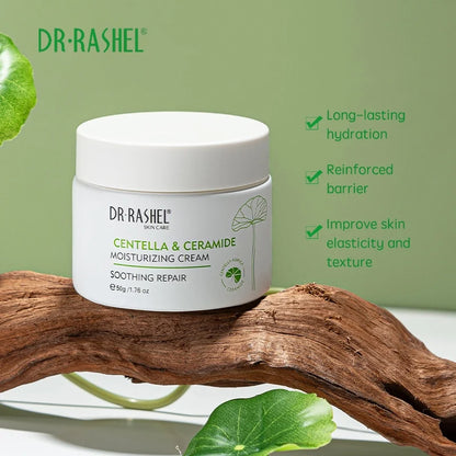 DR.RASHEL Centella & Ceramide Moisturizing Cream | Soothing Repair | Long-Lasting Hydration | 50g