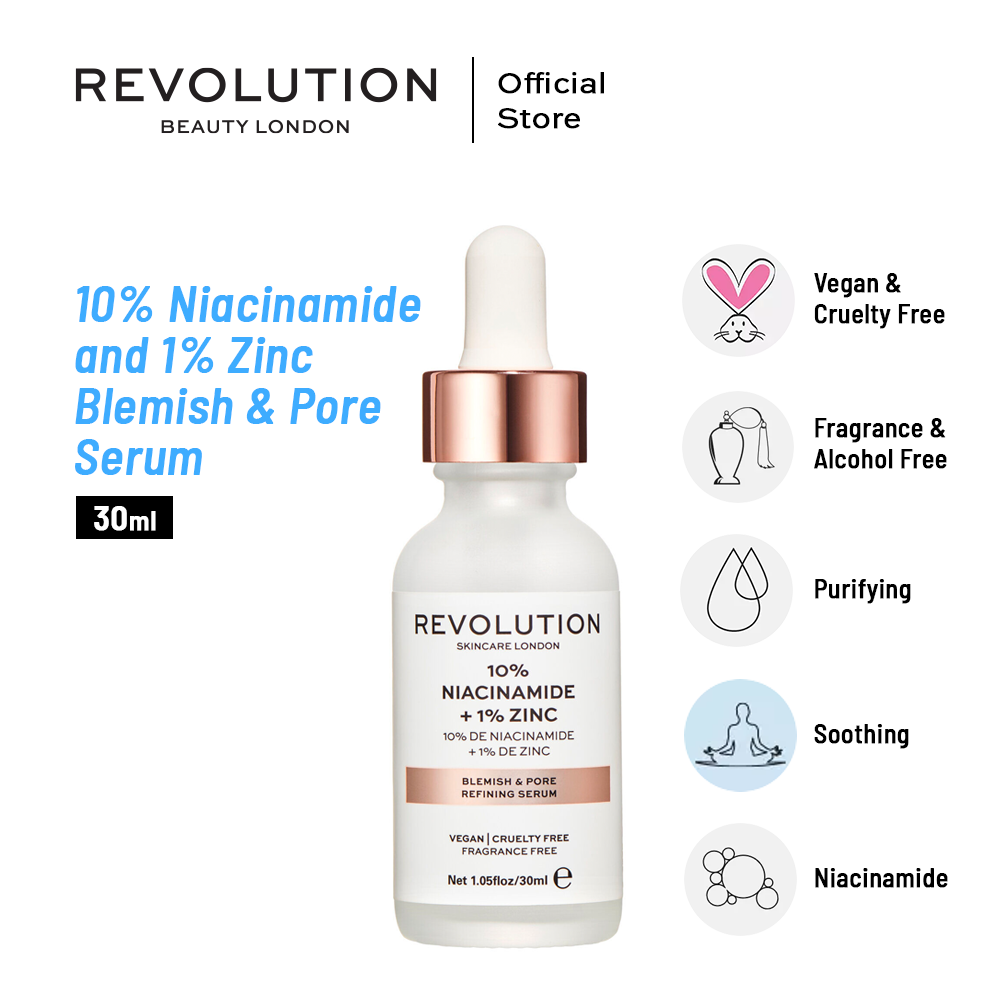 Revolution Skincare 10% Niacinamide And 1% Zinc Blemish & Pore Serum