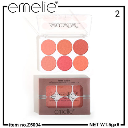 Matte Blusher 6 Color Pallete