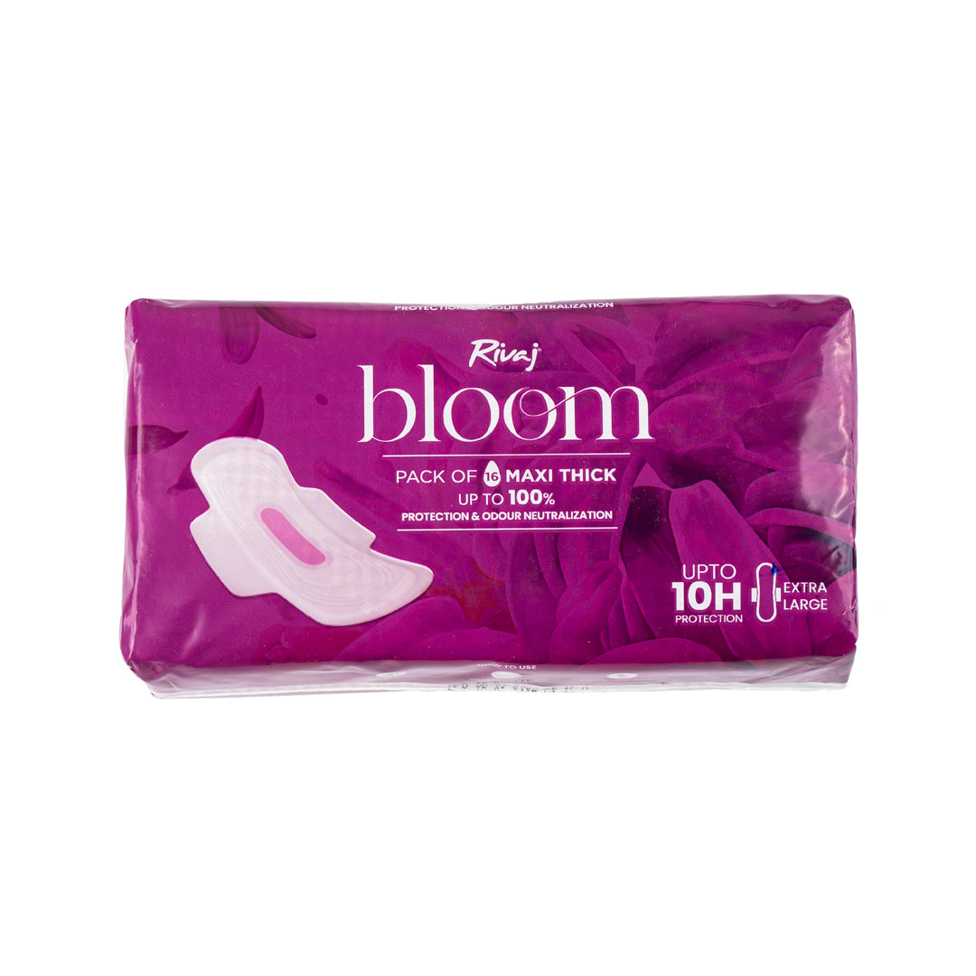 Maxi Thick Bloom Sanitary Pads  16 PCS - Extra Large