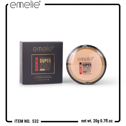REAL ME Super Stay Matte Pressed Powder with Flawless Coverage (20g)