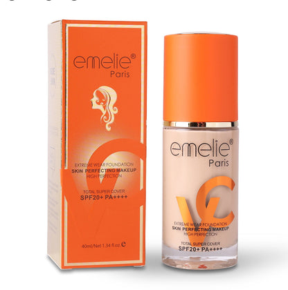 emelie® Paris Extreme Wear Foundation – Skin Perfecting Makeup High Perfection SPF20+ PA++++