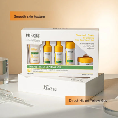 DR.RASHEL Turmeric Glow Brightening Skincare Travel Set (5-Piece)