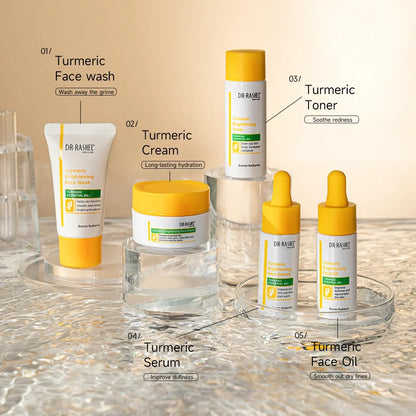 DR.RASHEL Turmeric Glow Brightening Skincare Travel Set (5-Piece)