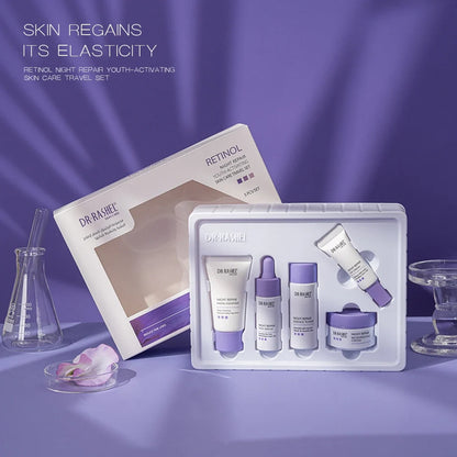 DR.RASHEL Retinol Night Repair Youth-Activating Skin Care Travel Set (5-Piece)