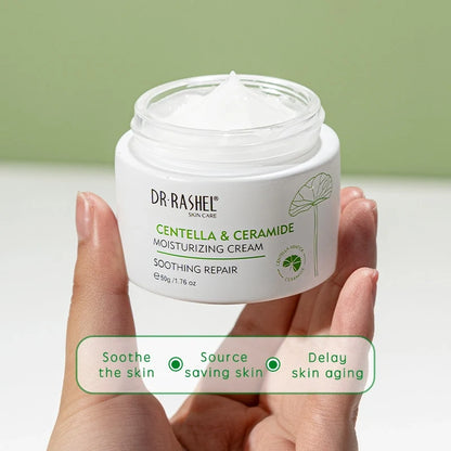 DR.RASHEL Centella & Ceramide Moisturizing Cream | Soothing Repair | Long-Lasting Hydration | 50g