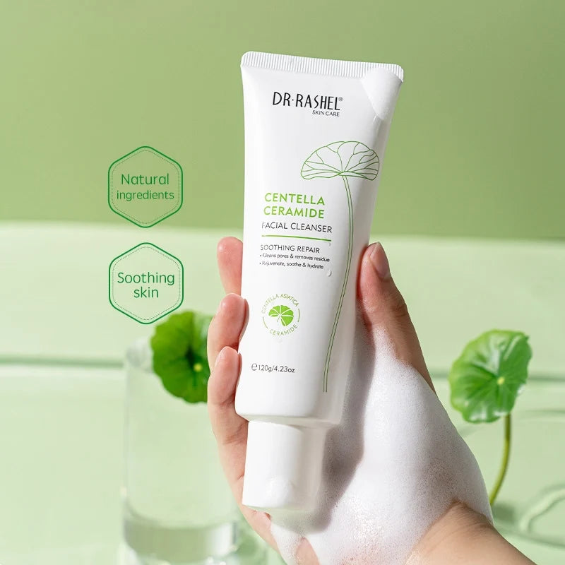 DR.RASHEL Centella & Ceramide Facial Cleanser | Soothing Repair | Deep Cleansing & Oil Control | 120g