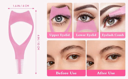 3-in-1 Mascara Shield Applicator Tool & Lash Comb