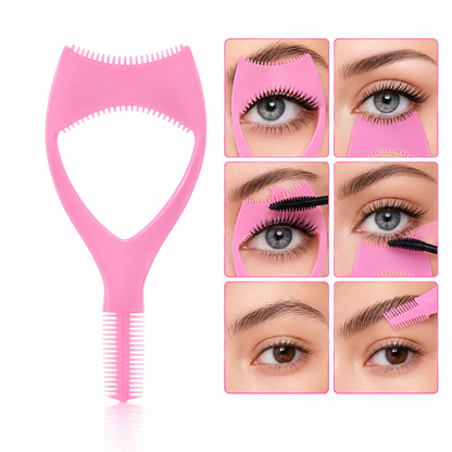 3-in-1 Mascara Shield Applicator Tool & Lash Comb