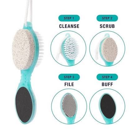 4-in-1 Foot Care Callus Remover Brush & Pumice Stone