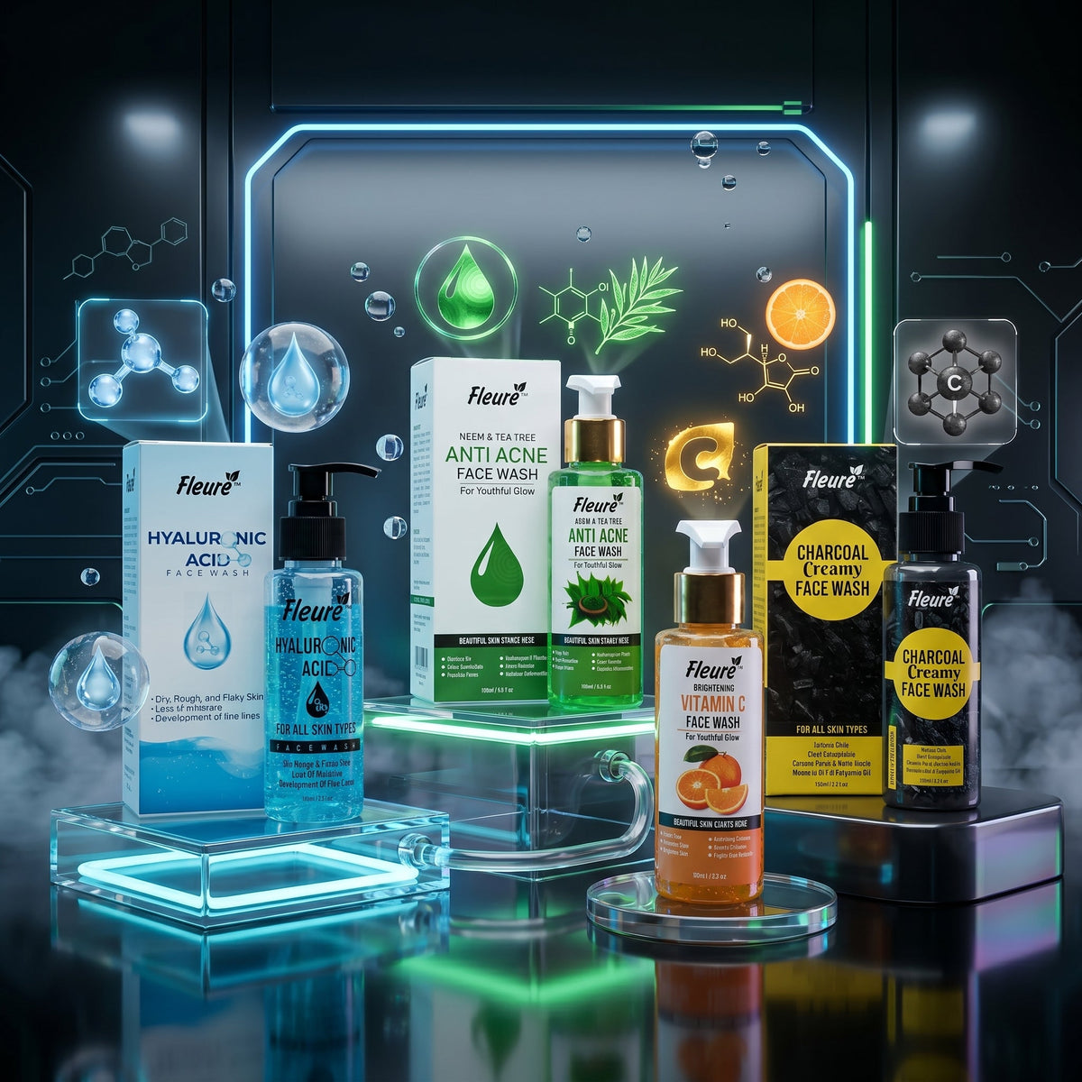 4 Face Wash Bundle for Clear Glow