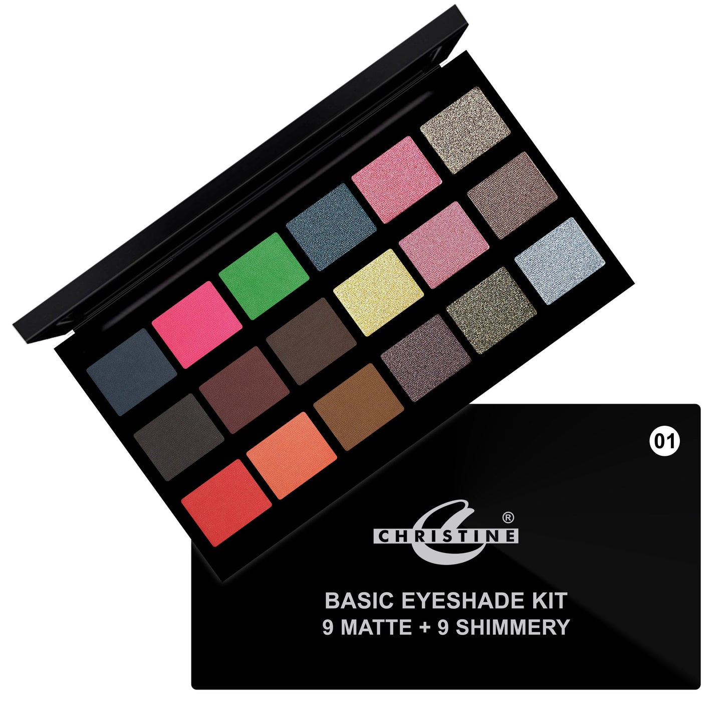 Christine Basic Eyeshade Kit 9 Matte + 9 Shimmery