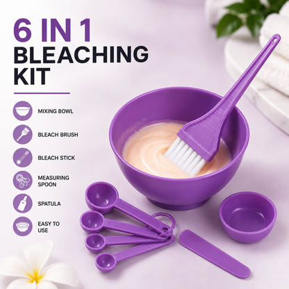 6 in 1 Facial & Bleach Mask Mixing Bowl Kit