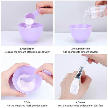 6 in 1 Facial & Bleach Mask Mixing Bowl Kit
