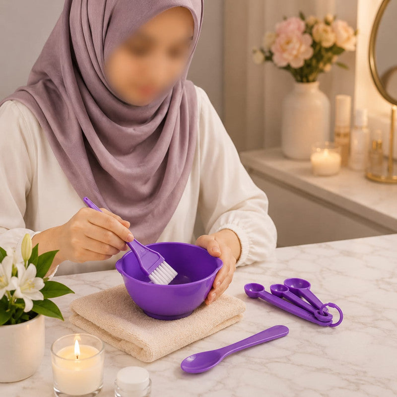6 in 1 Facial & Bleach Mask Mixing Bowl Kit