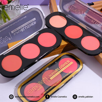 emelie® Paris Superblusher - 3 - Color Ultimate Blush Palette