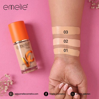emelie® Paris Extreme Wear Foundation – Skin Perfecting Makeup High Perfection SPF20+ PA++++
