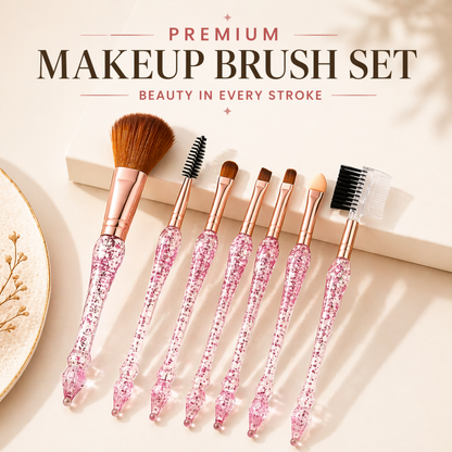 7Pcs Creative Crystal Glitter Makeup Brush Set