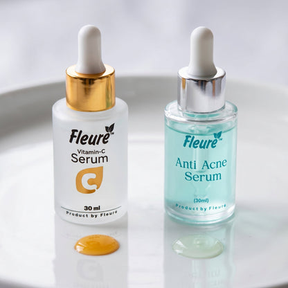 Fleuré Acne & Glow Duo Vitamin C Serum + Anti Acne Serum