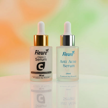 Fleuré Acne & Glow Duo Vitamin C Serum + Anti Acne Serum
