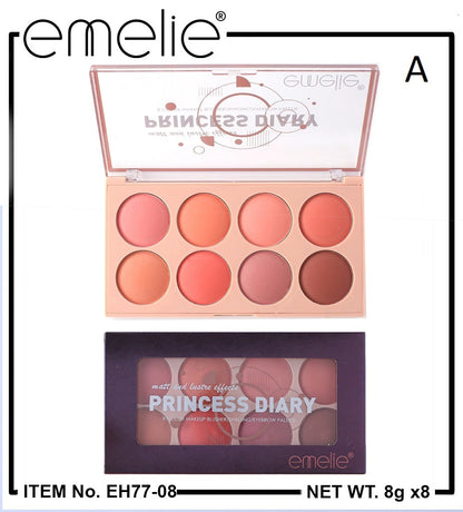 Princess Diary 8 Color Blusher/Eyeshadow