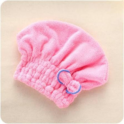 Absorbent Thickened Bow Shower Cap & Rapid Hair Drying Wrap