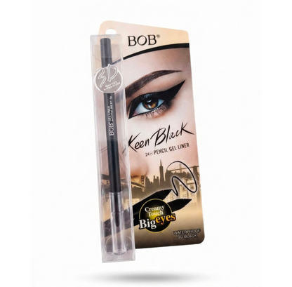 BOB 24H Keen Black Waterproof Gel Eyeliner Pencil