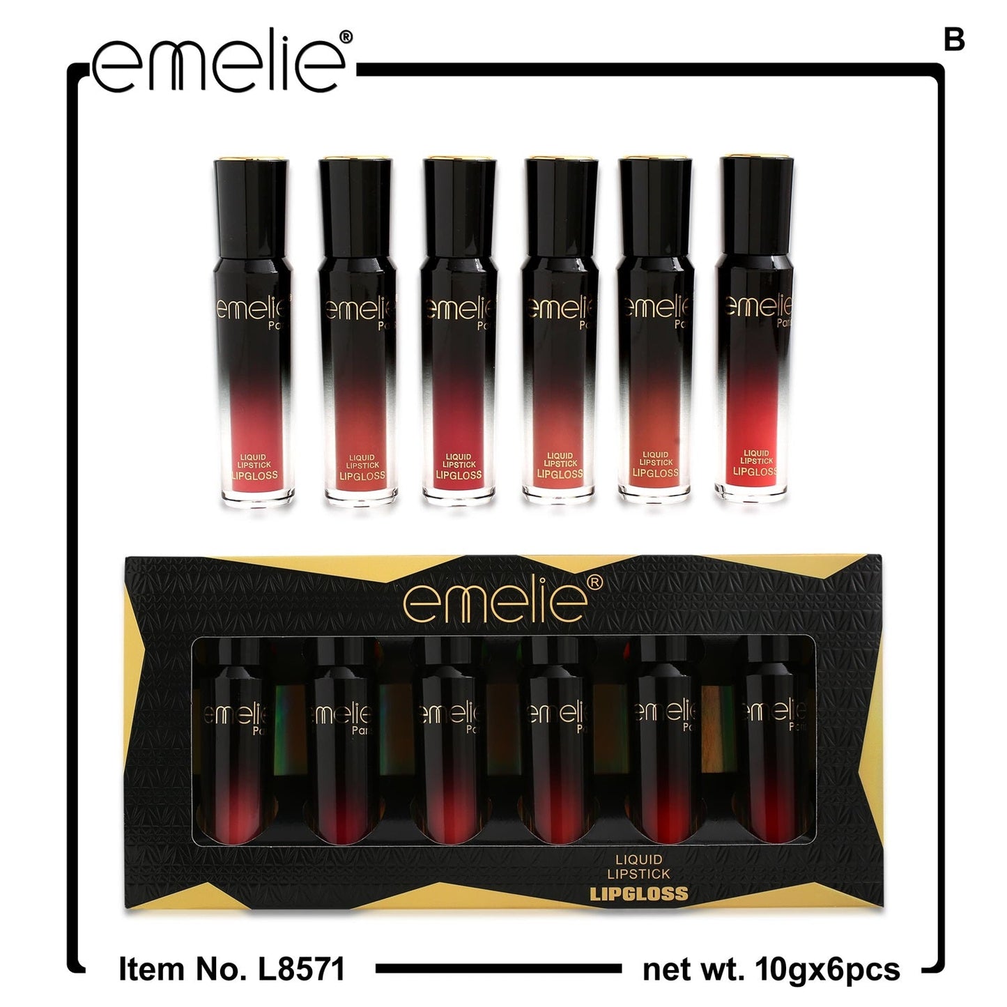 24HRS Long Lasting Lipgloss - 6pc Set