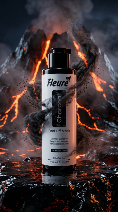 Fleuré Charcoal Peel-Off Black Mask | Deep Pore Detox & Blackhead Remover