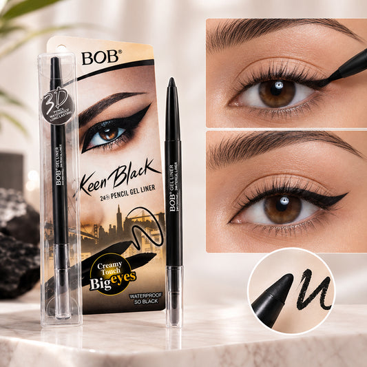 BOB 24H Keen Black Waterproof Gel Eyeliner Pencil