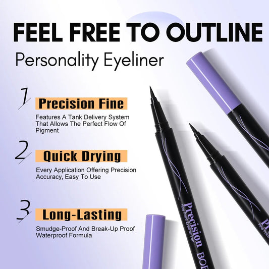 BOB Matte Eyeliner Marker Pen - Slender Black Waterproof