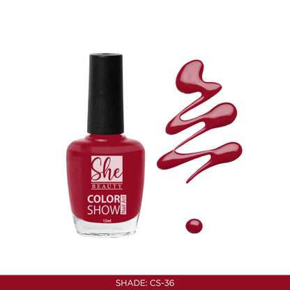 She Beauty Nail Polish Color Show CS-36