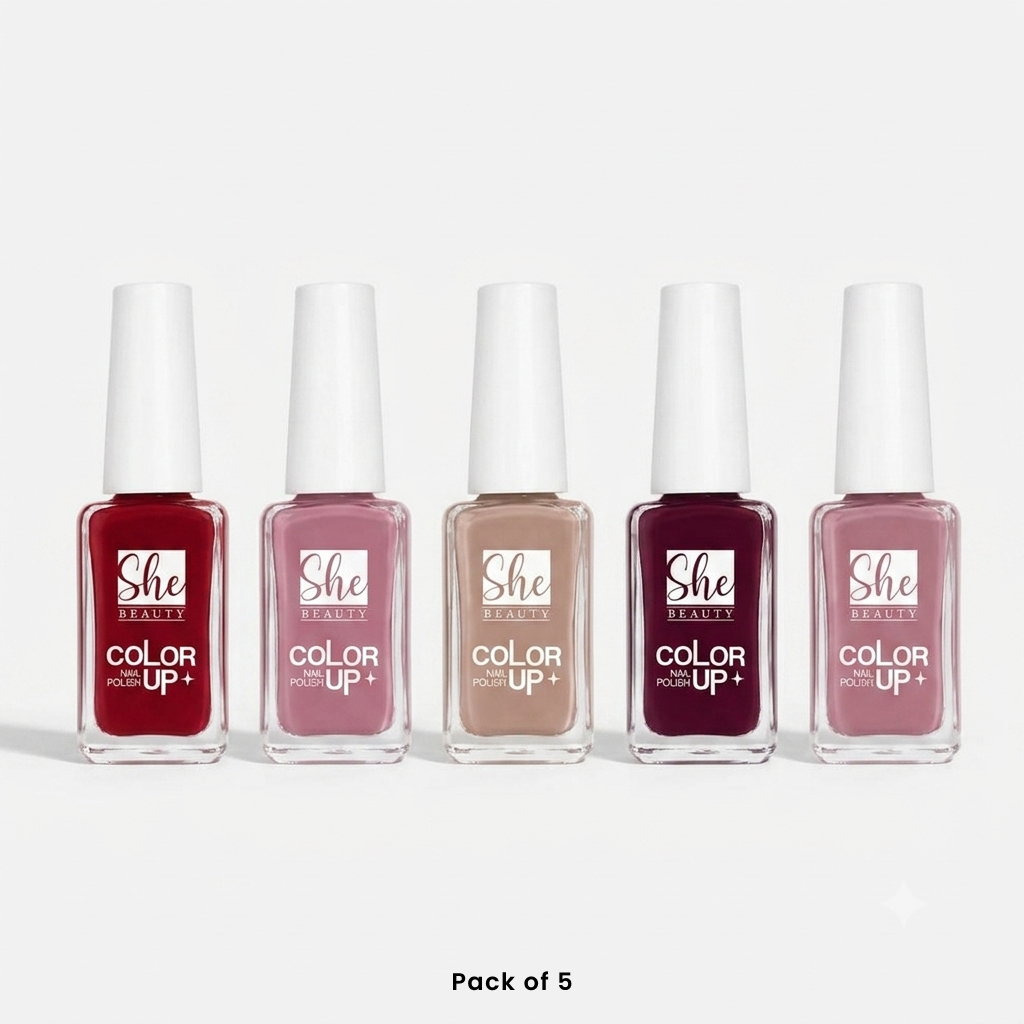 She Beauty Color Up Nail Polish (Pack of 5)