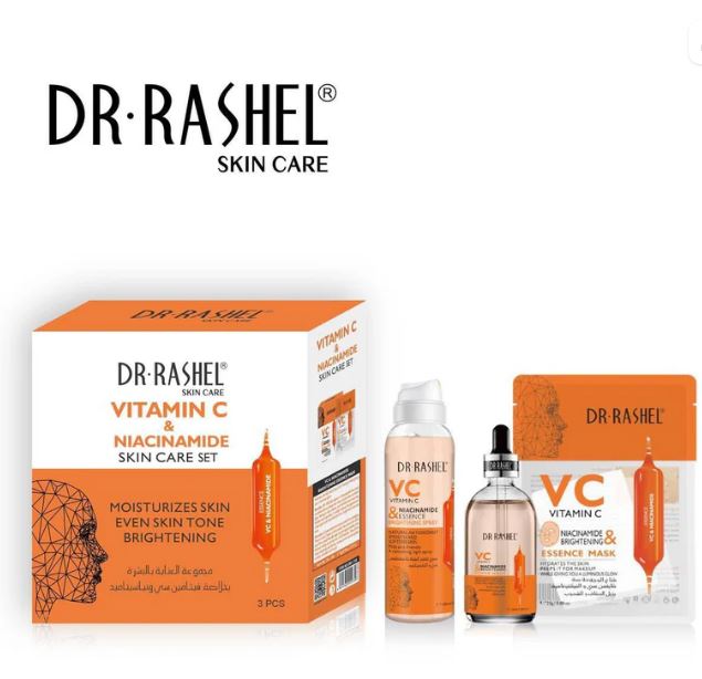 DR.RASHEL Vitamin C & Niacinamide Skin Care Set – Brightening & Even Skin Tone (3 PCS)