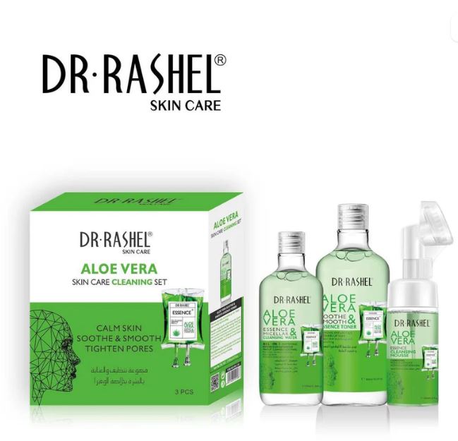 DR.RASHEL Aloe Vera Skin Care Cleaning Set – Soothing, Hydrating & Pore Tightening (3 PCS)