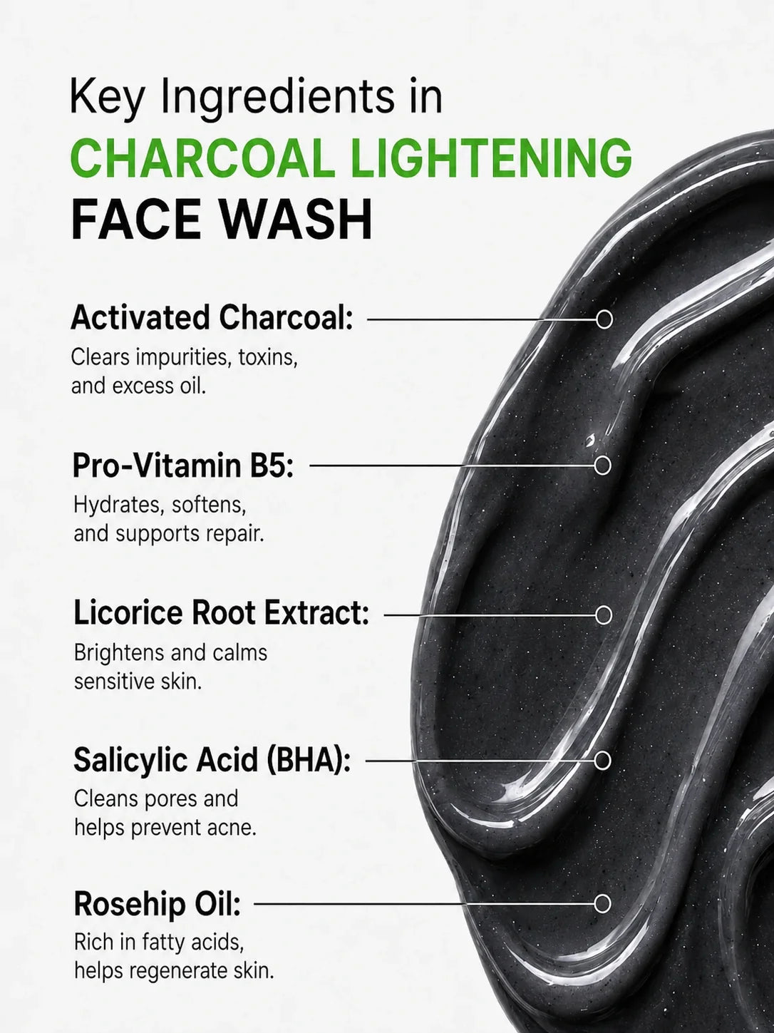 Kleen Charcoal Lightnening Face Wash