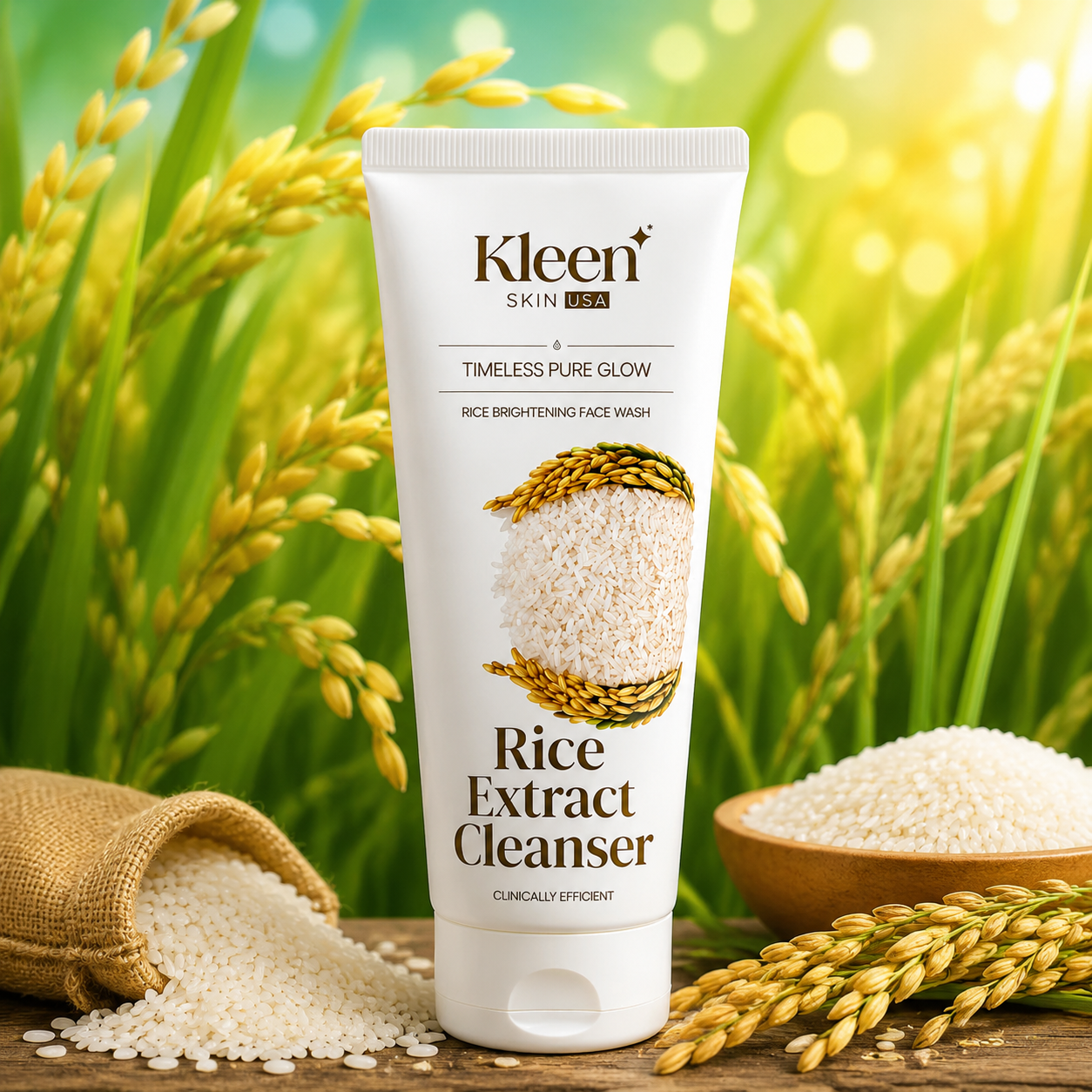 Kleen Skin USA Rice Brightening Face Wash