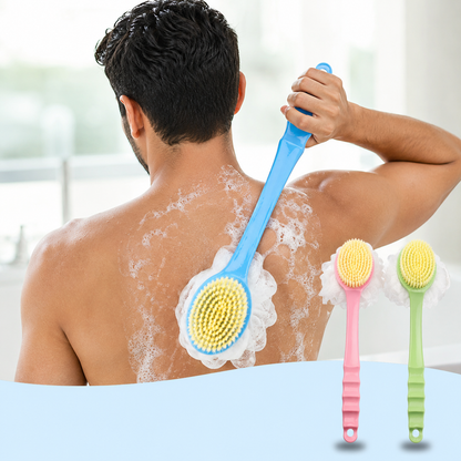 Long Handle Double-sided Bath Ball Shower Brush
